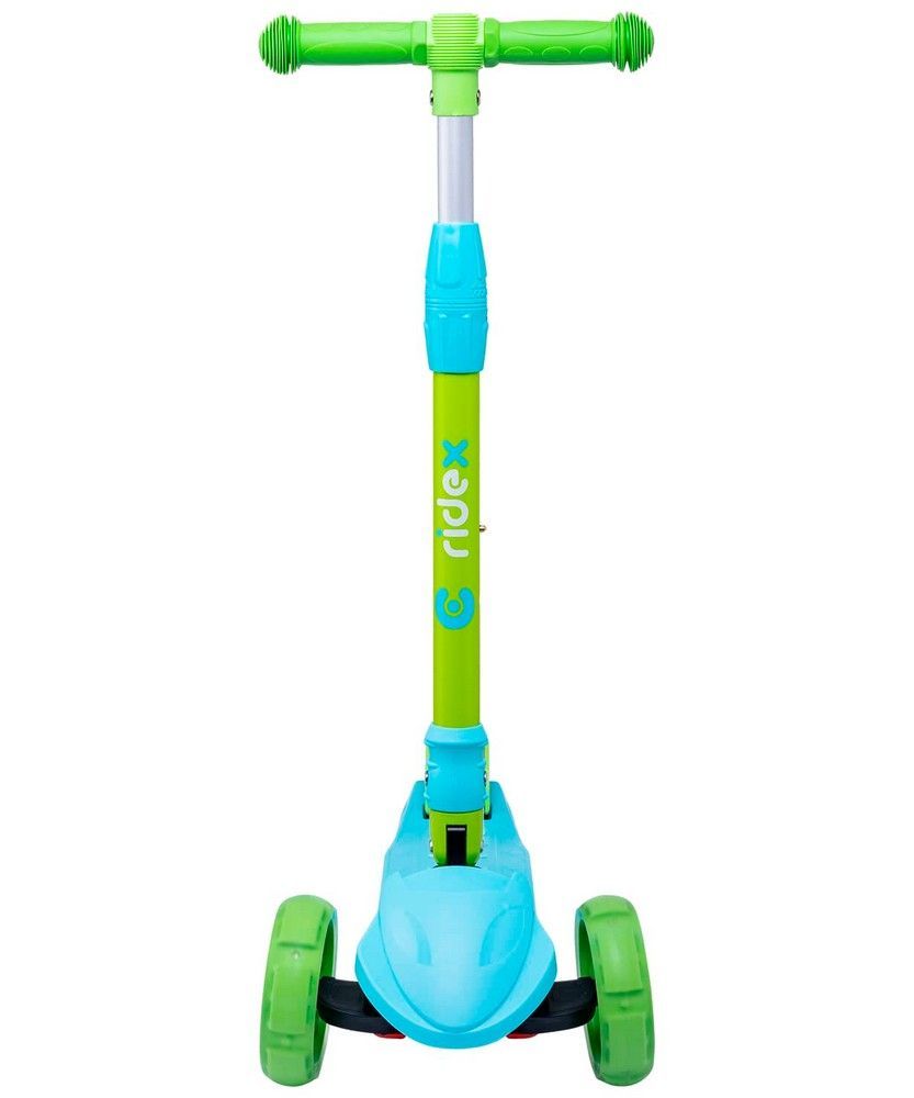 Фотографии Самокат 3-колесный Ridex Bunny d135/90 мм, голубой\зеленый