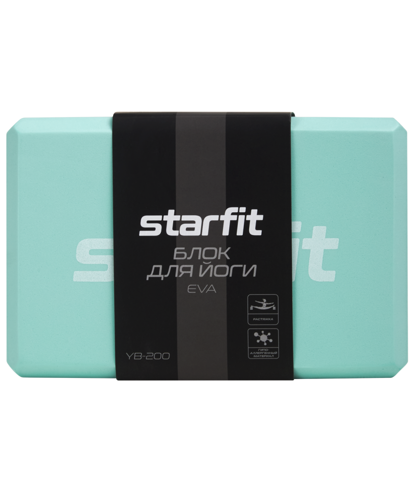 Фотографии Блок для йоги YB-200 EVA, мятный