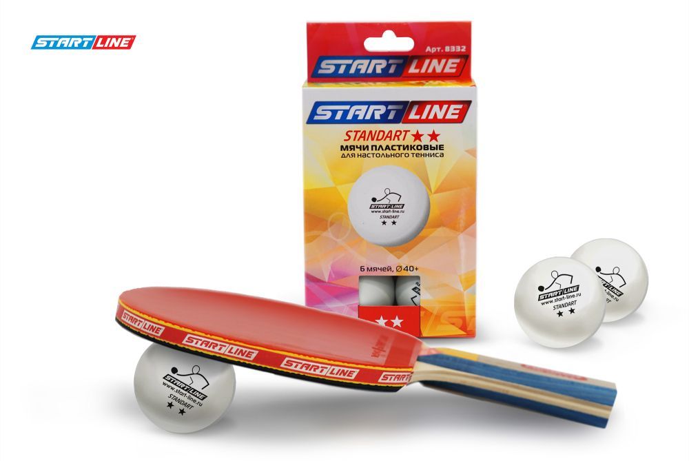 Фотографии Мячи Start line Standart 2* New (6 шт, бел.)