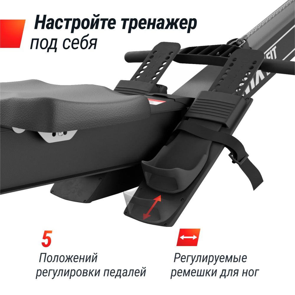 Гребной тренажер UNIX Fit Air водушно-магнитный / Magnetic Rower-X черный