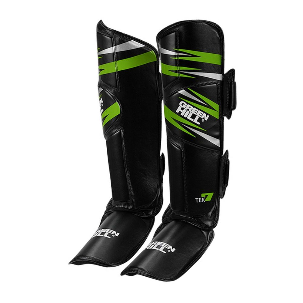 Фотографии Защита голень-стопа Green Hill TEK7 SIS-2107 черно-зеленый