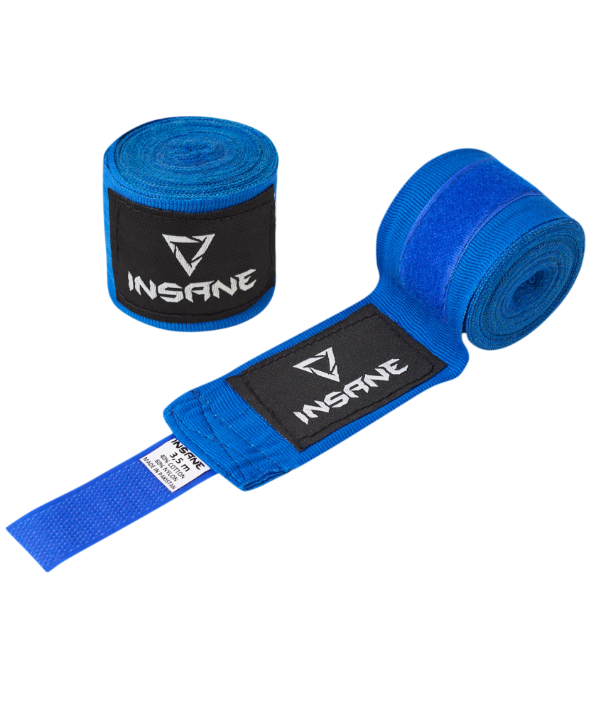 Фото Бинт боксерский COBRA, хлопок/нейлон, синий, 3,5 м