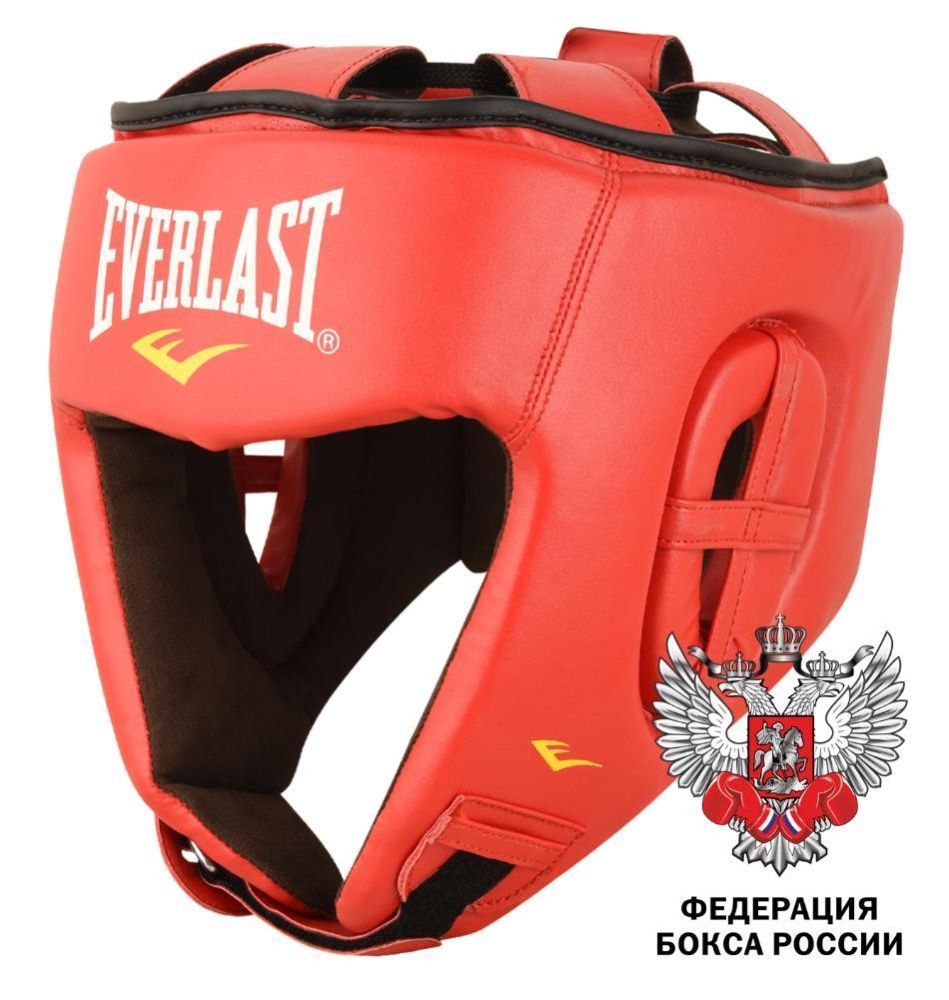 Фото Шлем для любительского бокса Everlast Amateur Competition PU красн.