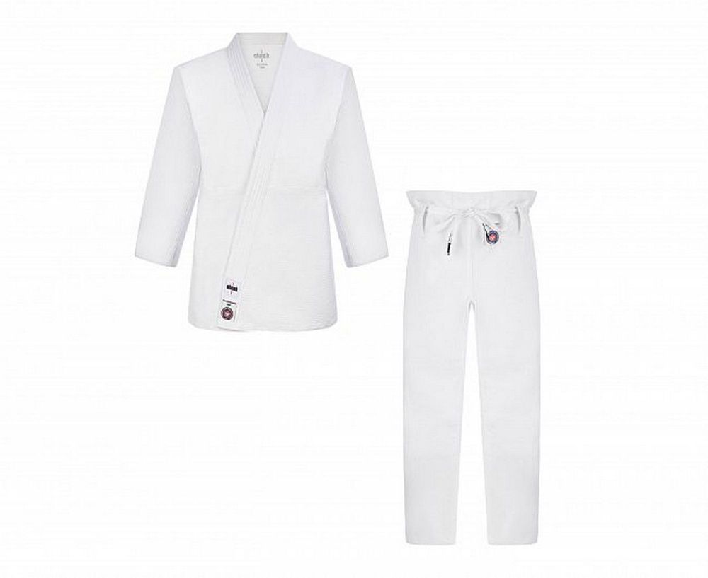 Фотографии Кимоно для дзюдо подростоковое Clinch Judo Silver FDR C333 белый
