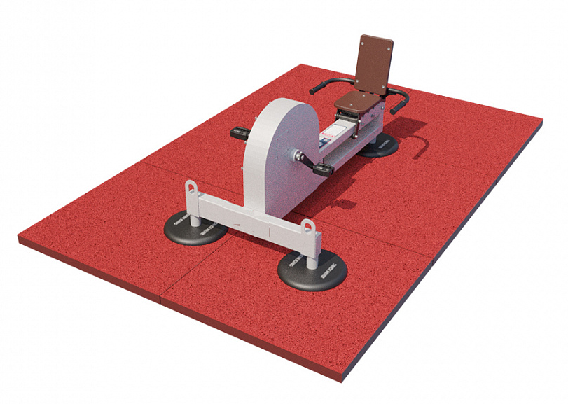 Фото Уличный тренажер для развития мышц ягодиц, голеней и бедер с безынерционным нагрузочным механизмо