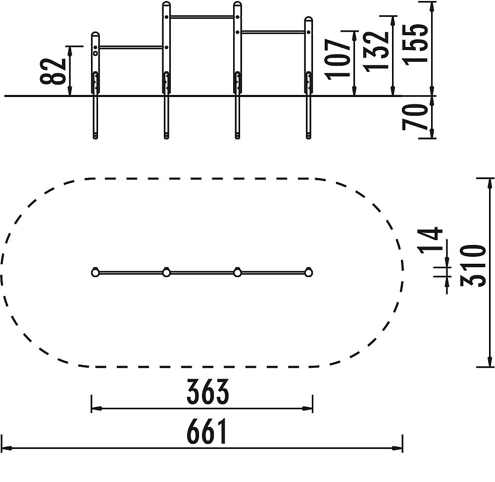 Фотографии Трехуровневый турник