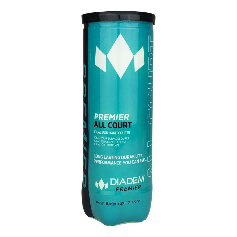 Фото Мяч теннисный Diadem Premier All Court 3B 3шт, ITF, фетр BALL-CASE-ALLCRT желтый