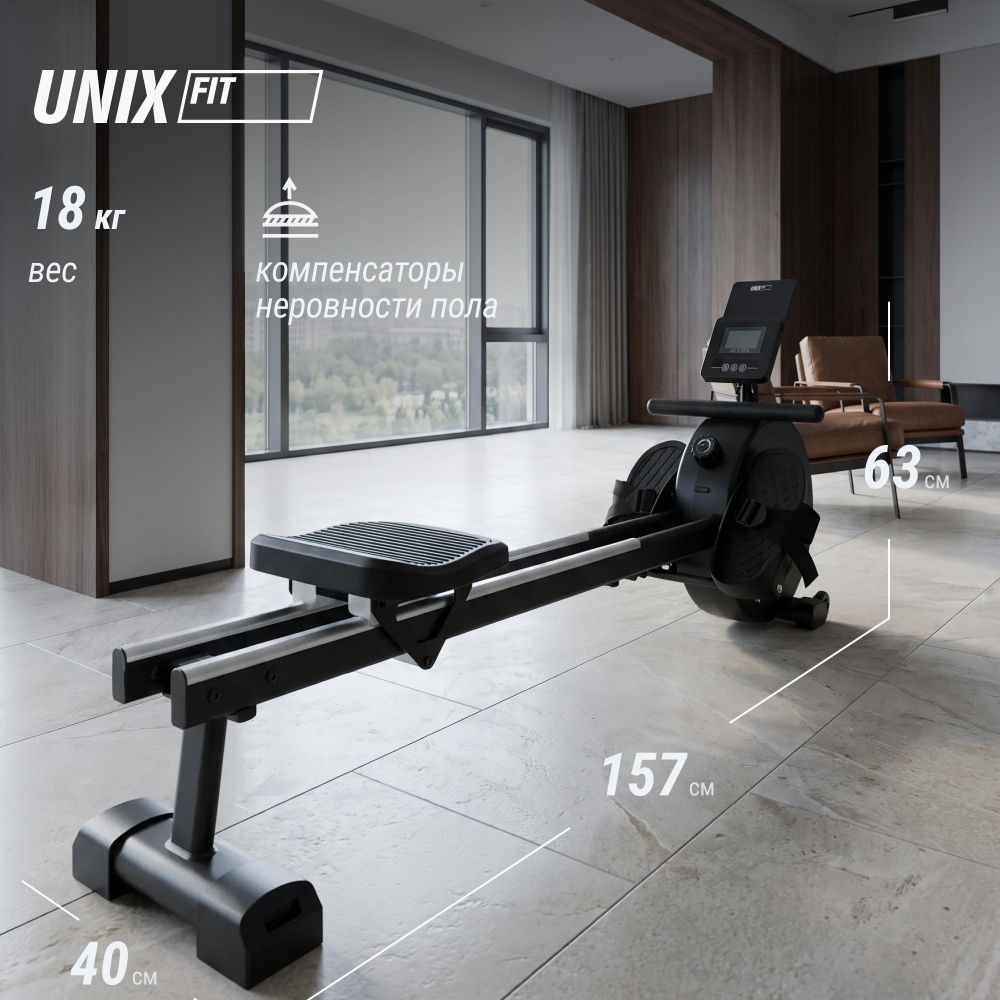 Гребной тренажер UNIX Fit механическая нагрузка / Techno Rower 360