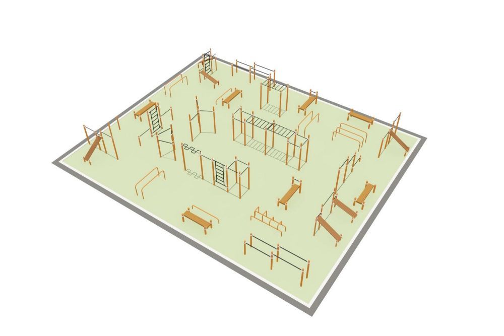 Фото Парковая площадка для Воркаут и WRK Pioner A16471