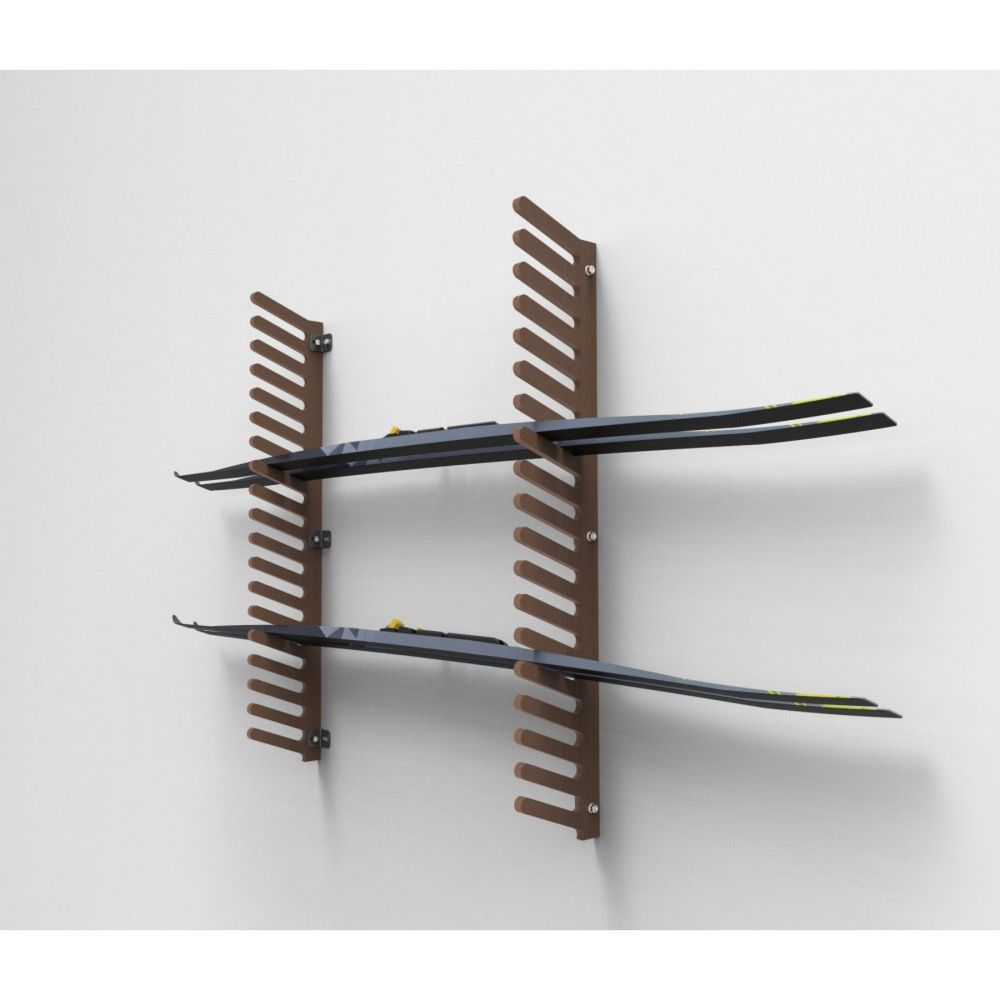 Фото Вешалка Эконом для беговых лыж, пристенная 105х80х18см  SE-18