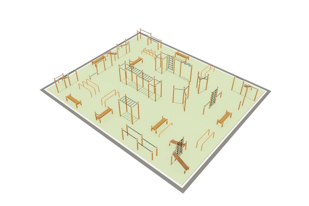 Фотографии Парковая площадка для Воркаут и WRK Pioner A16471