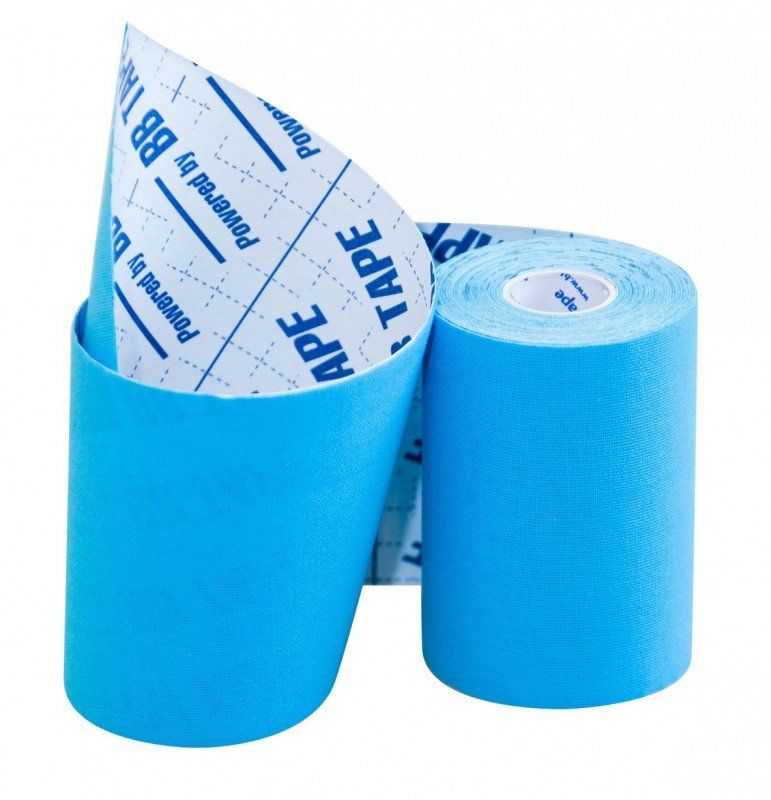 Фотографии Кинезио тейп широкий BBTape 10x500 см Голубой